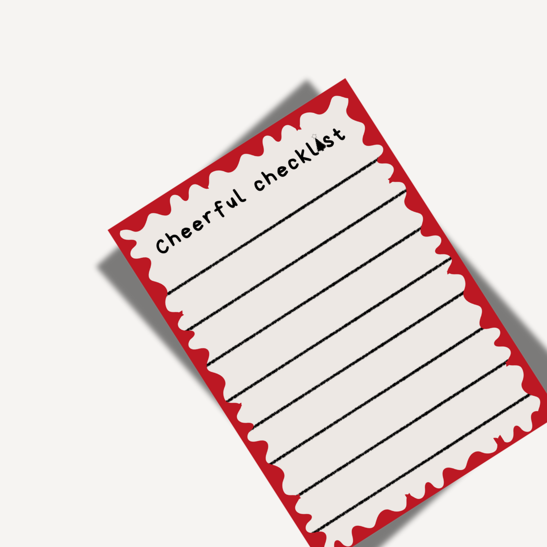 Cheerful checklist - Christmas A6 Notepad