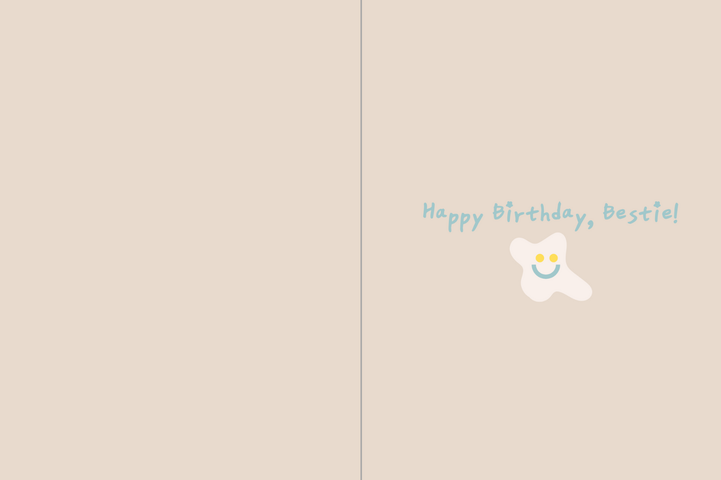 Greeting card - Happy birthday, bestie